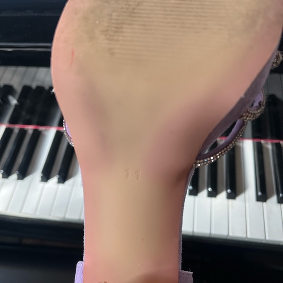 Vivian NY Lavender Platform Heels Rhinestone Bow 4.5” - Picture 6 of 8